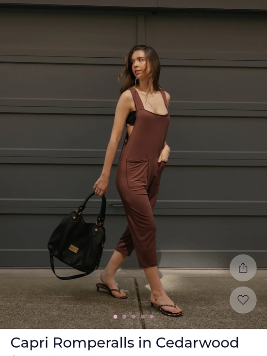 Smash + Tess Pants - Smash + Tess Cedarwood Capri Jumpsuit